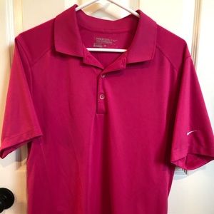 Nike Golf mens hot pink polo shirt